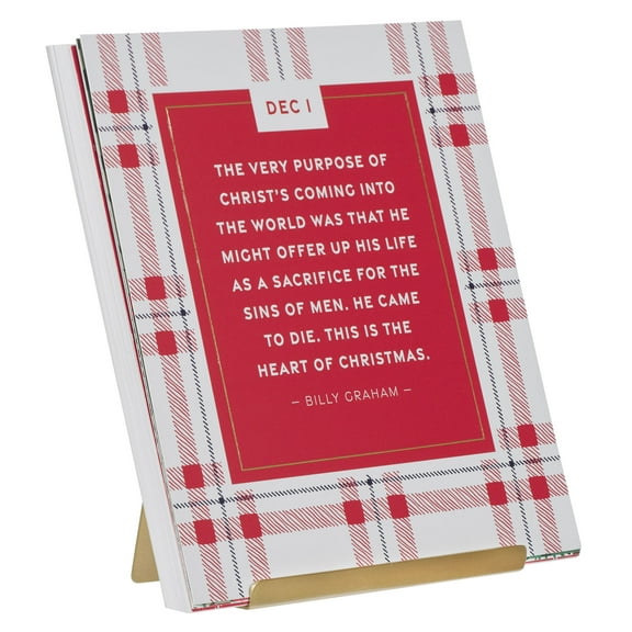 Advent Calendar Card Set W/Stand Christmas Plaid [calendar] Christian Art Gifts [Aug 01, 2025]