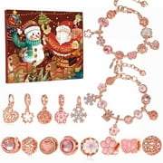 EKEZON Advent Calendar Charm Bracelet Making Kit for Kids Girl Christmas Countdown Calendars Gift