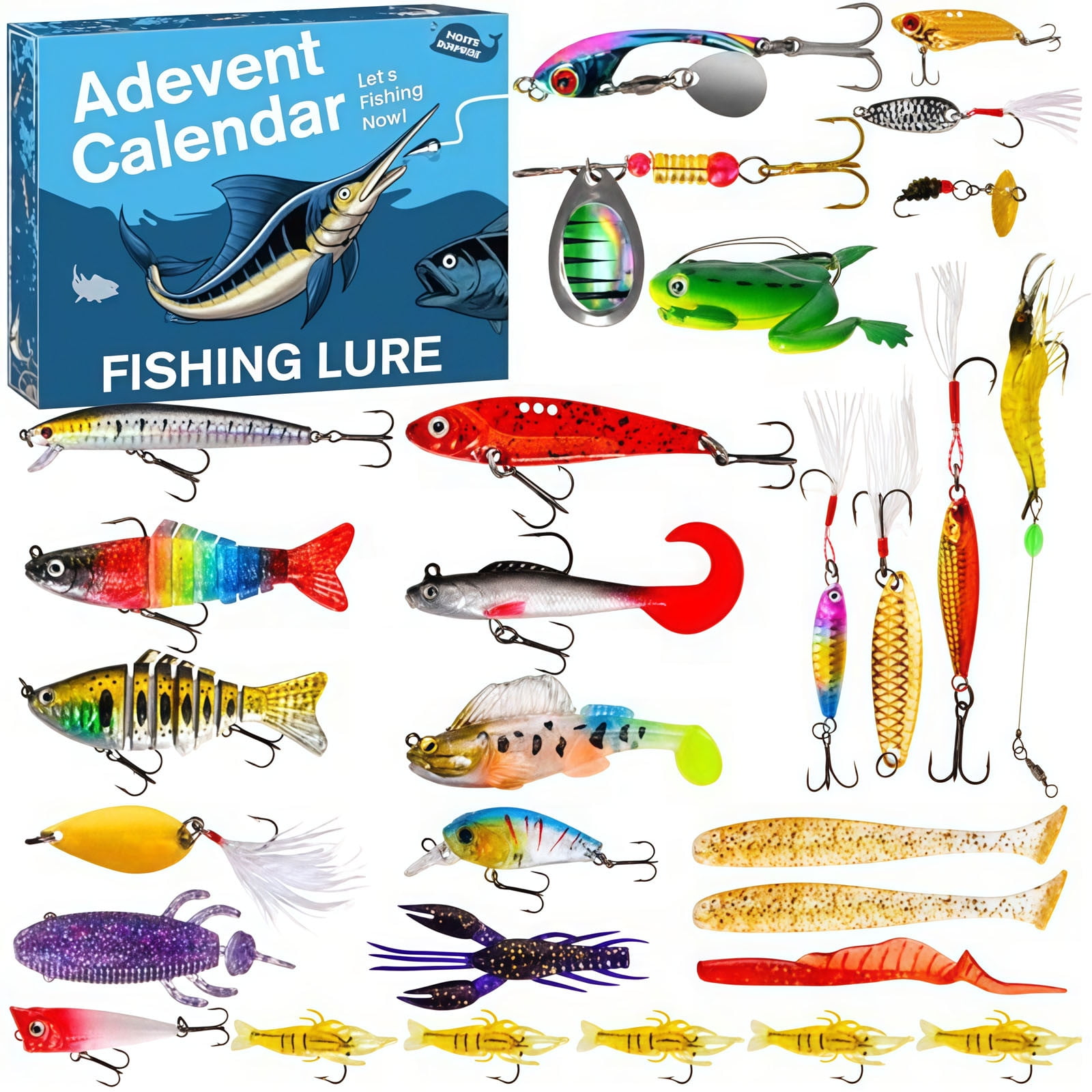 Advent Calendar Christmas Countdown 24 Days Fishing Set For Adult Men