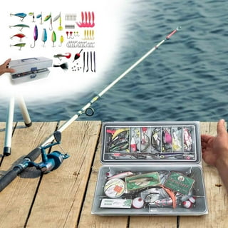 Ycolew Fishing Lures Tackle Box Bass Fishing Kit,Saltwater and Freshwater Lures  Fishing Gear Including Fishing Accessories and Fishing Equipment for  Bass,Trout, Salmon 