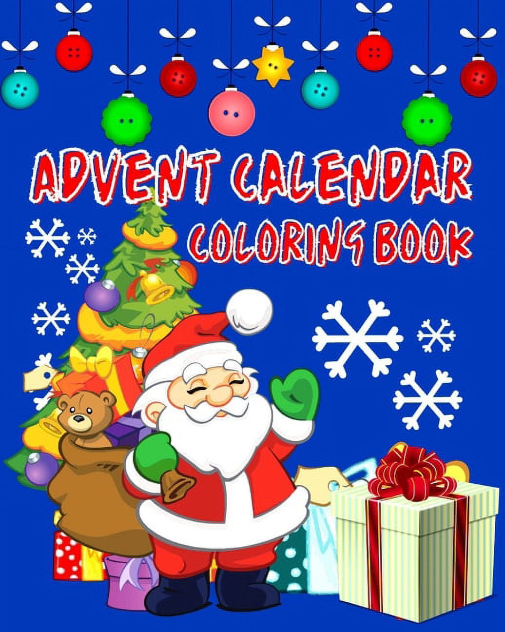 Advent Calendar Coloring Book: Countdown To Christmas 24 Numbered ...