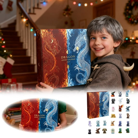 Advent Calendar Countdown Set with 24 Surprises for Festive Holiday Celebration and Daily