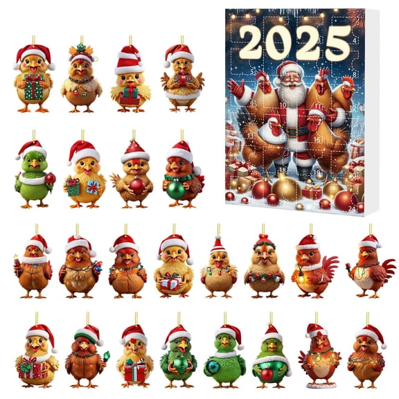 Advent Calendar Countdown Surprise Blind Set Mystery Collectible Toy Acrylic Material Durable Design for Kids and Adults Indoor Activity Holiday Gift