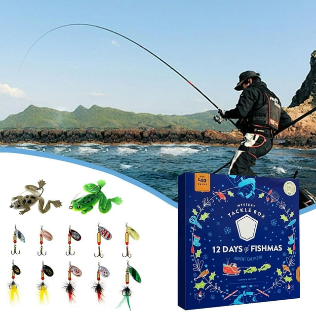 Advent Calendar Fishing Christmas Countdown 12 Days Fishing Set For