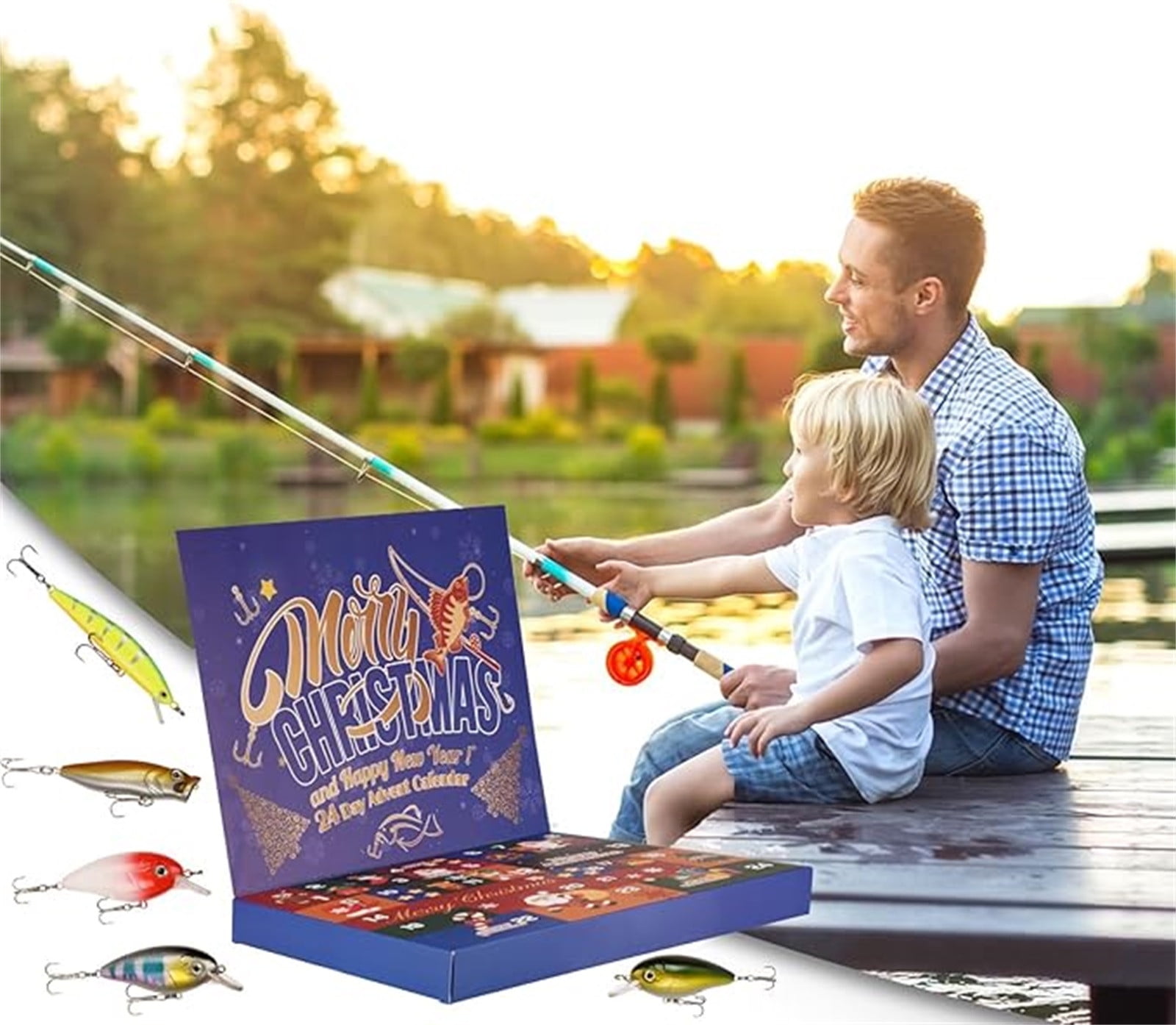 Advent Calendar Fishing Christmas Countdown, 2025 Christmas Advent