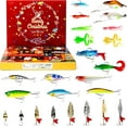 Advent Calendar Fishing Christmas Countdown 24 Days Fishing Lures Set