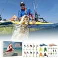 Advent Calendar Fishing Christmas Countdown 24 Days Fishing Lures Set, Plastic Fishing Lure