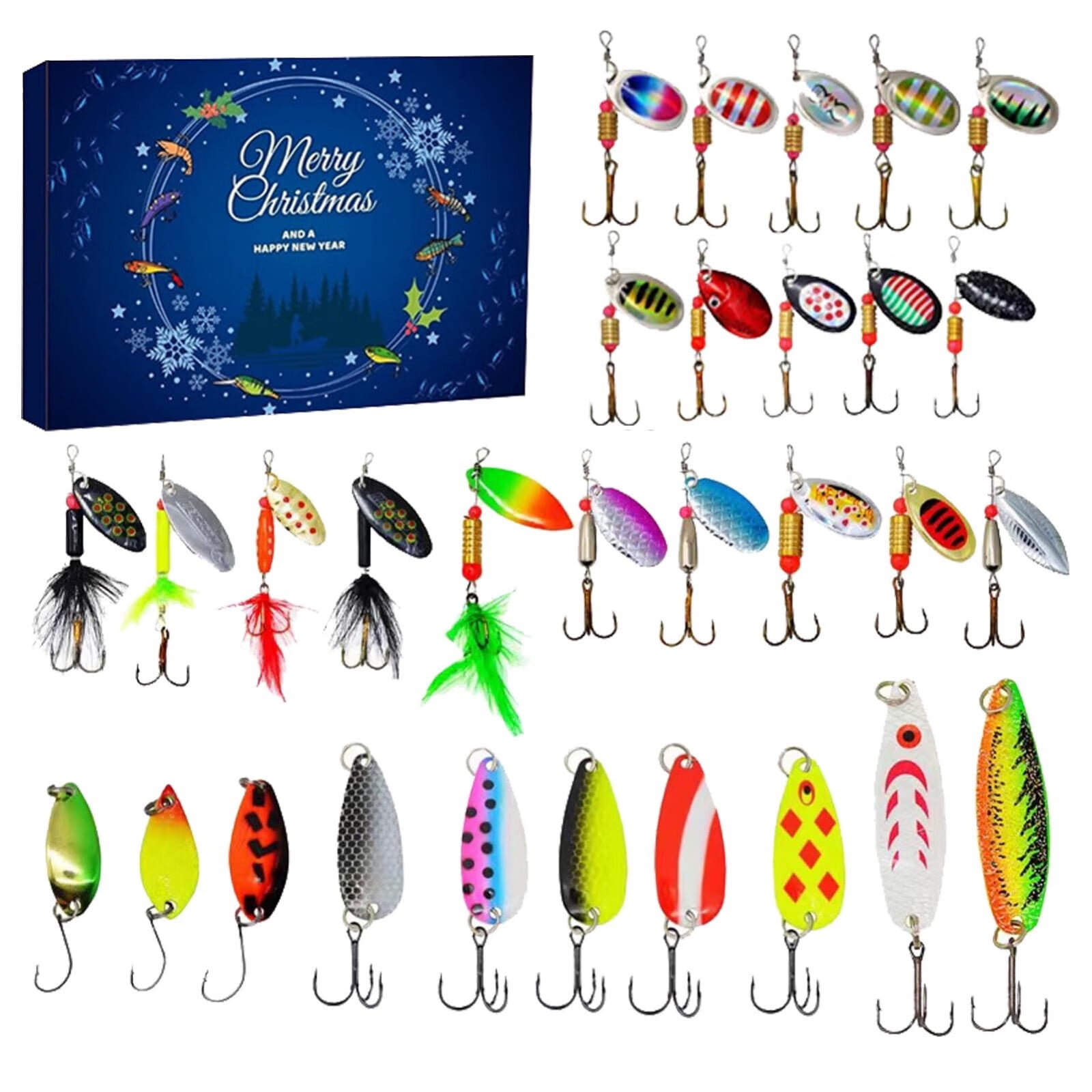 Advent Calendar Fishing Christmas Countdown, Fishing Tackle Advent Calendar  For Fish Adult Men Teen Boys, 2023 Xmas Surprise Gift 