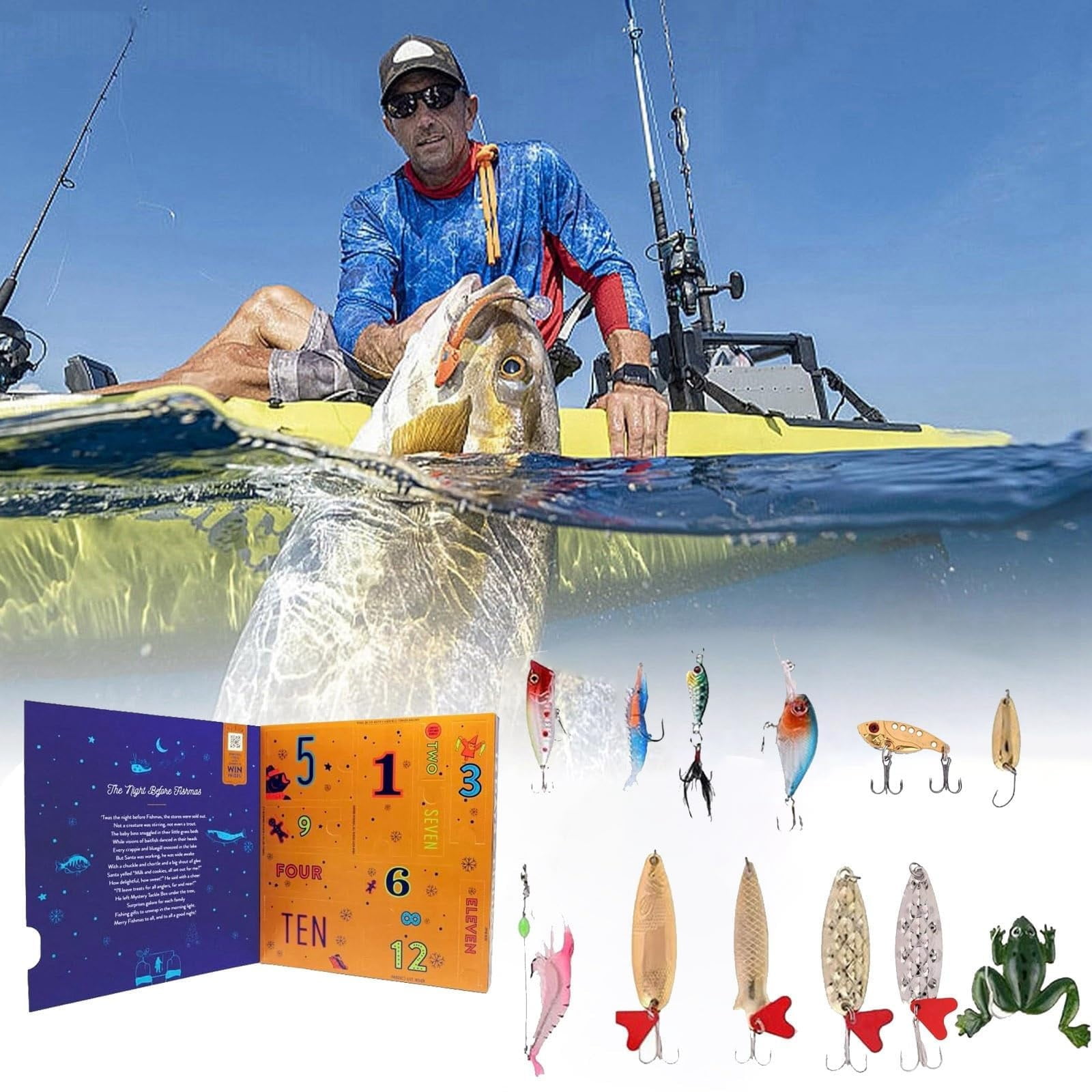 Advent Calendar Fishing Countdown, Fishing Tackle Advent Calendar For