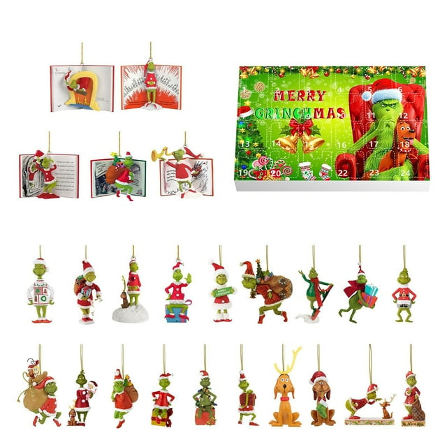 Advent Calendar Grinch Christmas Advent Calendar 2023 with 24 Surprise
