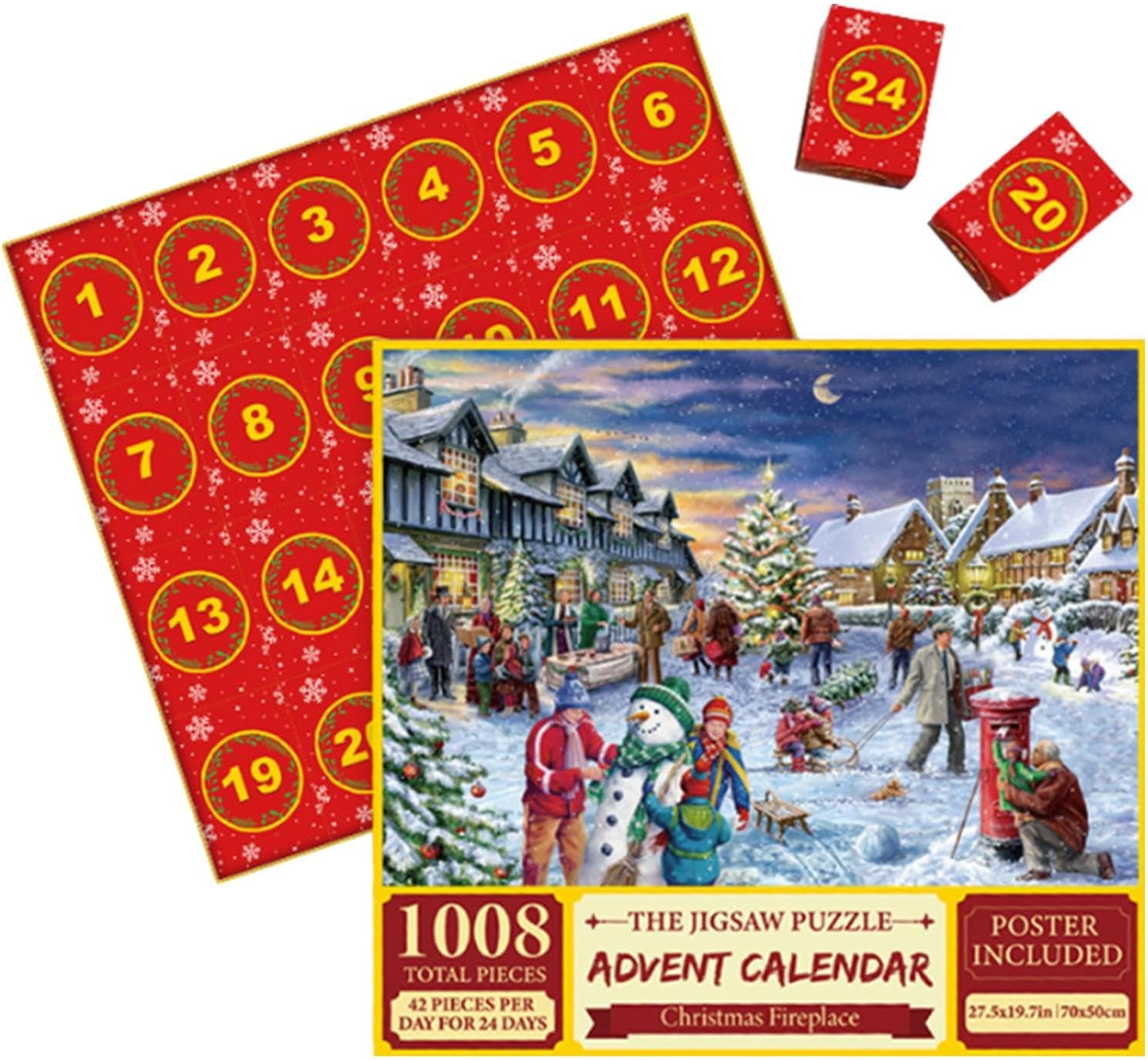 Advent Calendar Puzzle, 2023 Christmas Jigsaw Puzzle for Adults, 1008