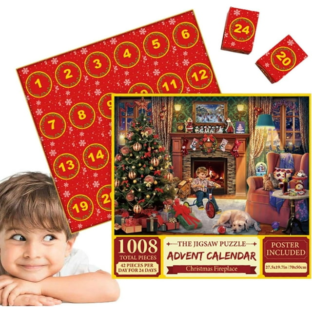 Advent Calendar Puzzle, 2023 Christmas Jigsaw Puzzle for Adults, 1008