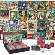 Advent Calendar Puzzle 2025 Christmas Puzzle for Adults Kids senior 1008 Piece,Jigsaw Puzzle 1000 Pieces Christmas Countdown Calendar 2025 for Family Entertainment Decoration Gifts (Vintage)
