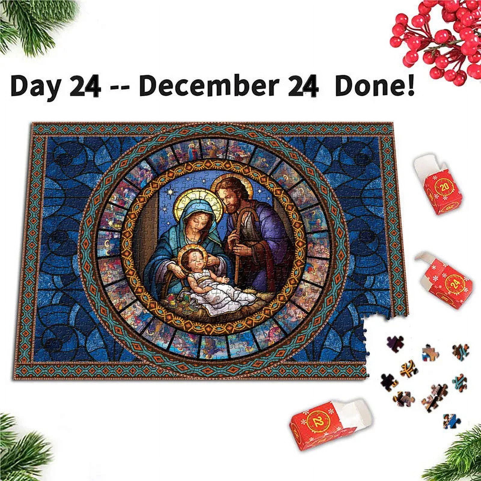 Advent Calendar Puzzles Nativity Scene Puzzle 1000 Pieces Puzzles for