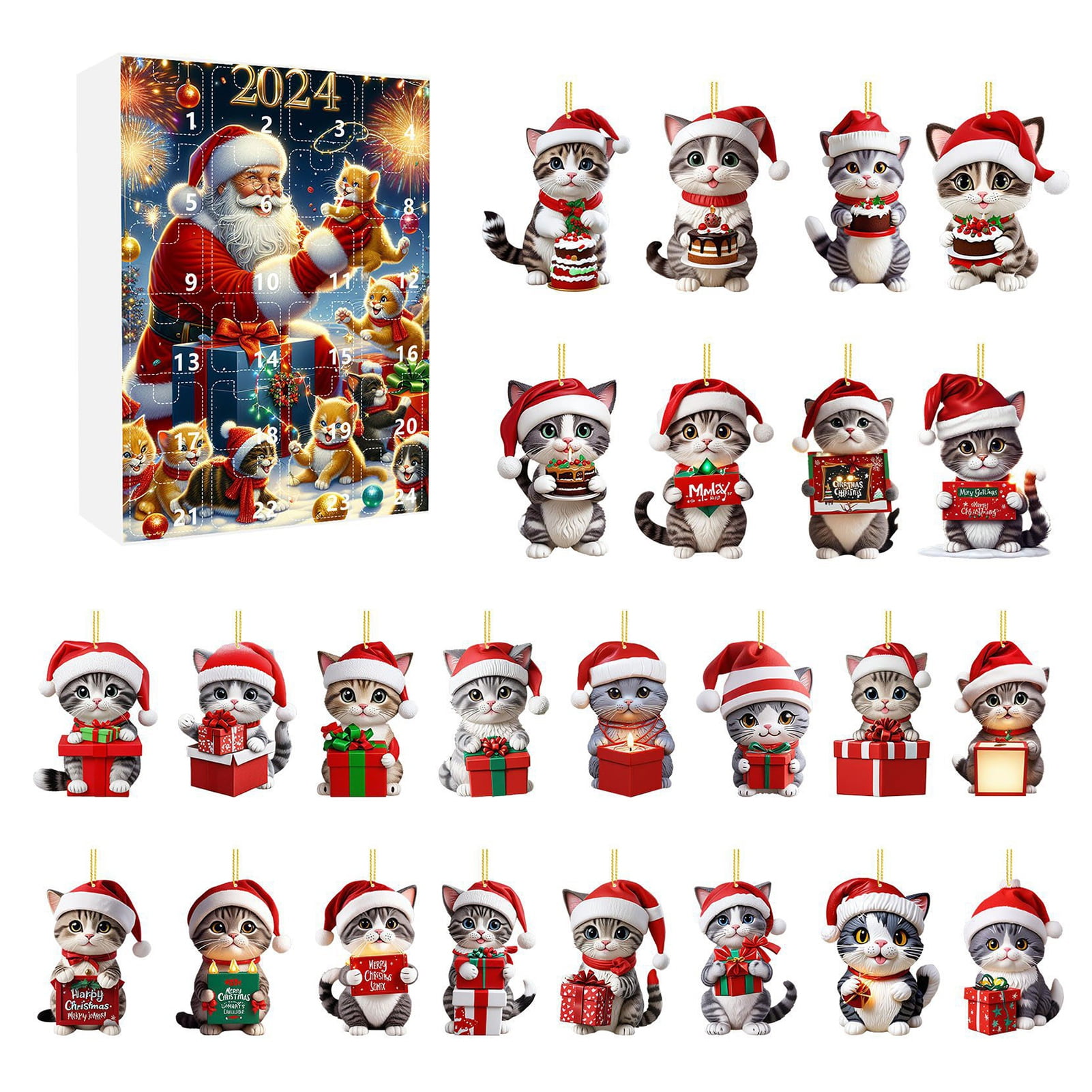 Advent Calendar for Kids 2024 Christmas Countdown Calendar Cute Cartoon