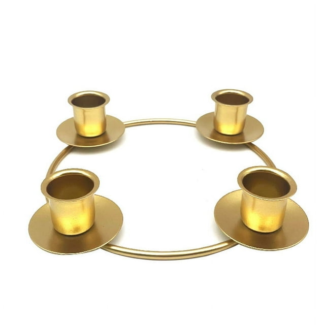 Advent Candle Wreath Iron Candle Holder Ring Shaped Candle Stand Advent