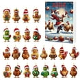 thumbnail image 1 of Advent Ornaments - Chicken Ornaments for Christmas Tree | 24 Days of Holiday Countdown Calendar Chicken Ornament| 2D Acrylic Chick Hangable Pendants for Kids Adults, Animal Charm fôr Christmas Tree, 1 of 5