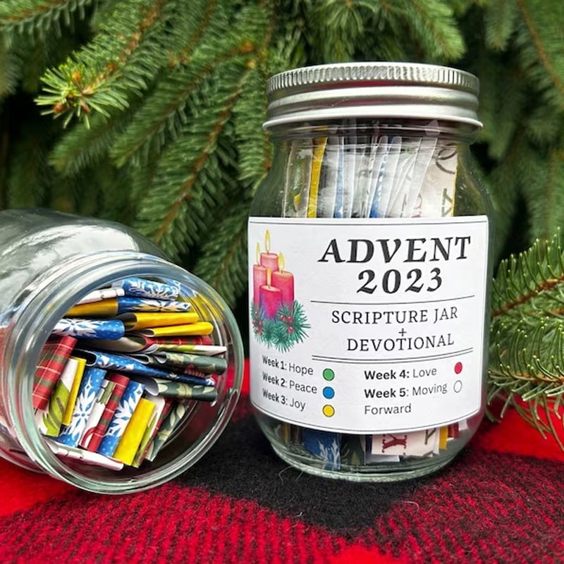 Advent Prayer Jar Advent Calendar Bible Verses in A Jar Scripture Jar