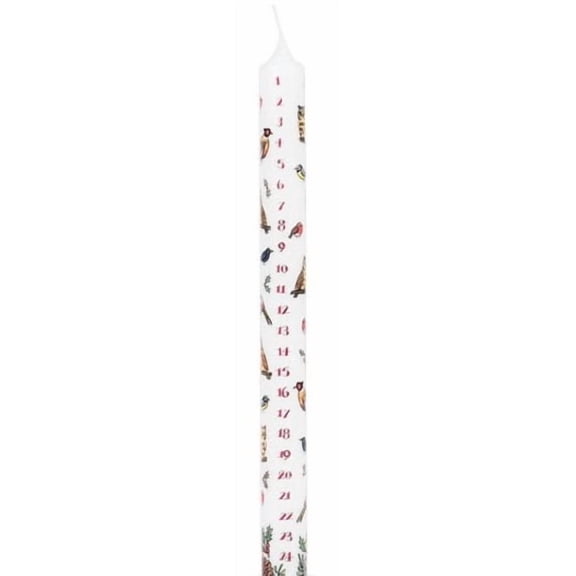 Advent Taper Candle - Winter Birds