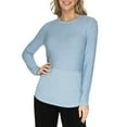 thumbnail image 1 of Advent Women's Lightweight Cotton Blend Textured Knit Tunic Sweater-Blue / L, 1 of 6