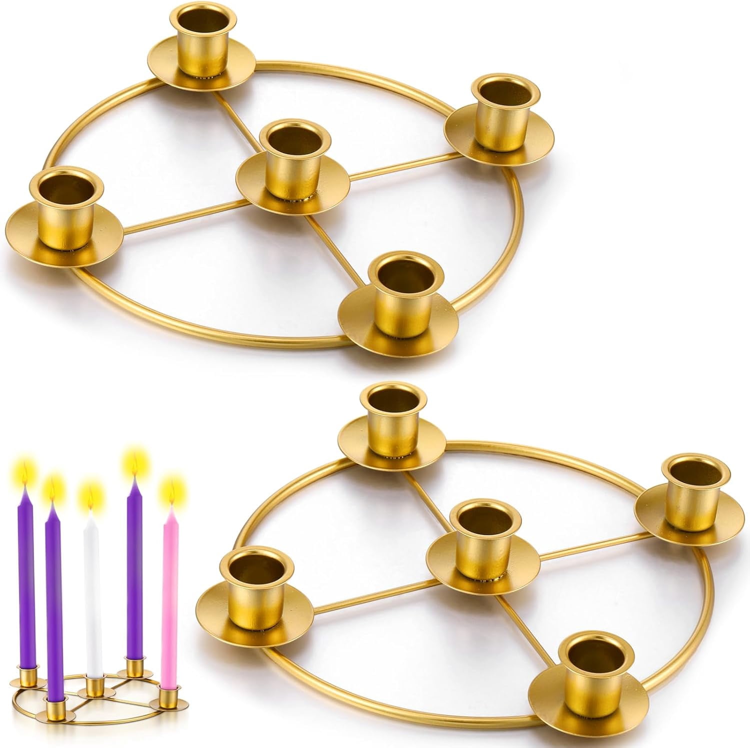 Fresh Advent Rings Advent Wreath Candle Holder, Christmas Candle Holder Advent Rings ...