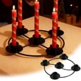 thumbnail image 1 of Advent Wreath Candle Holder Round Advent Candle Holders for 5 Candles Advent and Christmas Decorations Black Metal Ring Candles Stand for Table Home - B, 1 of 6
