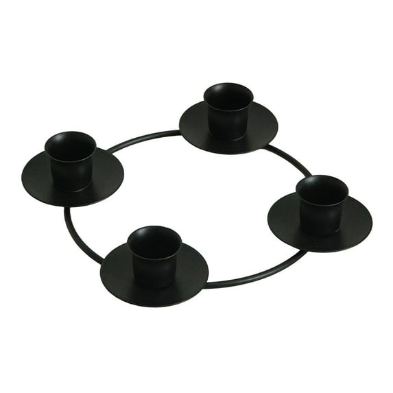 Advent Wreath Candle Holder Round Stand for 5 Candles Decorative Gold Metal Ring Suitable for and Home Use