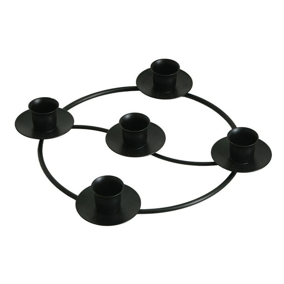 Advent Wreath Candle Holder Round Advent Candle Holders For 5 Candles Advent And Decorations Gold Metal Ring Candles Stand For Home Pillar Stand Wooden Candle Pillar Thin Candle Holders Tealight