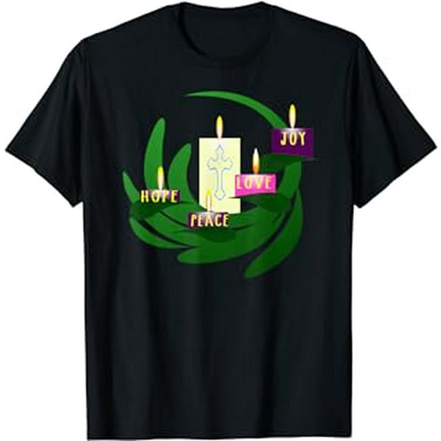 Advent Wreath Christmas Candles T Shirt Tee