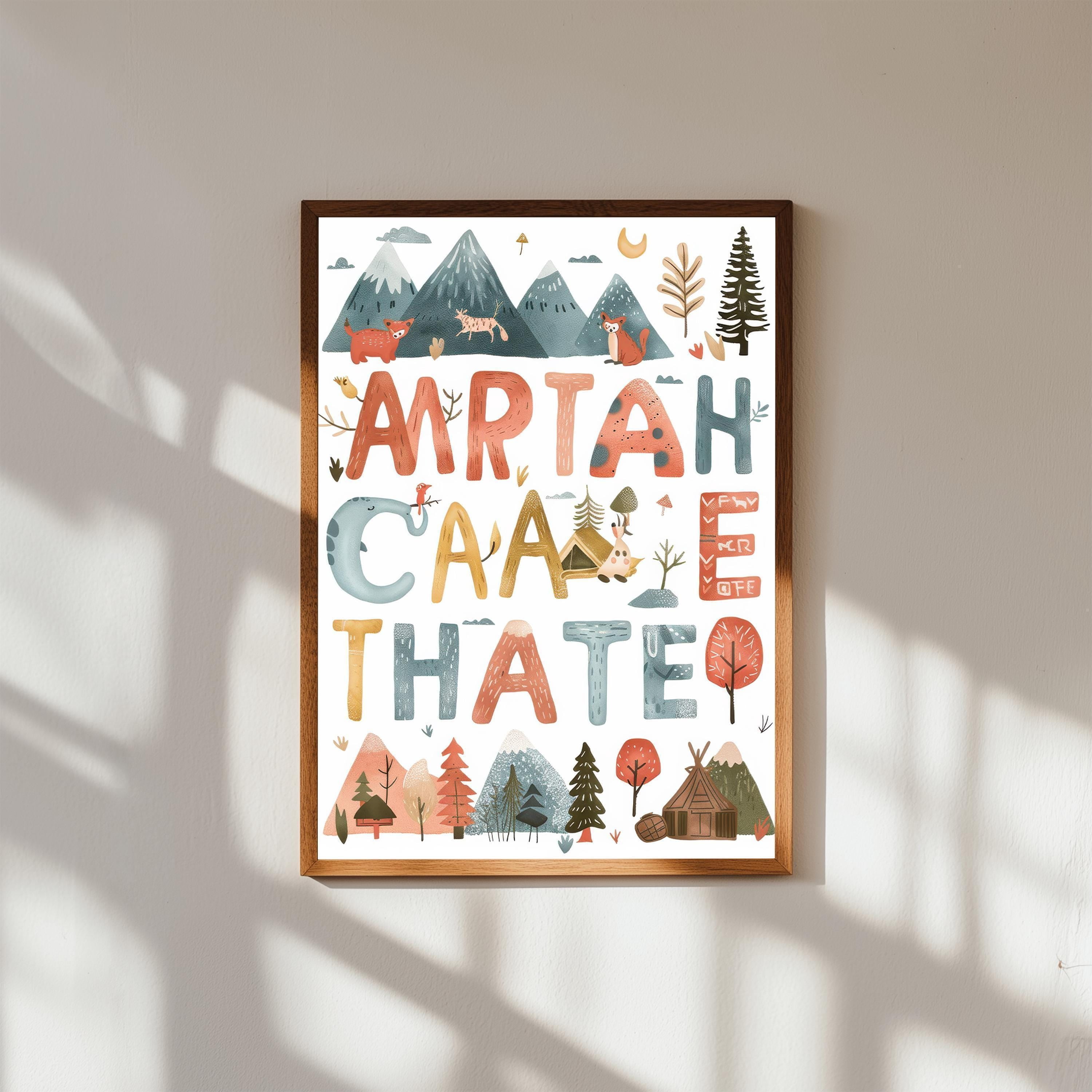 Adventure Alphabet Nursery Outdoor Abc Poster , Poster Print Only ...