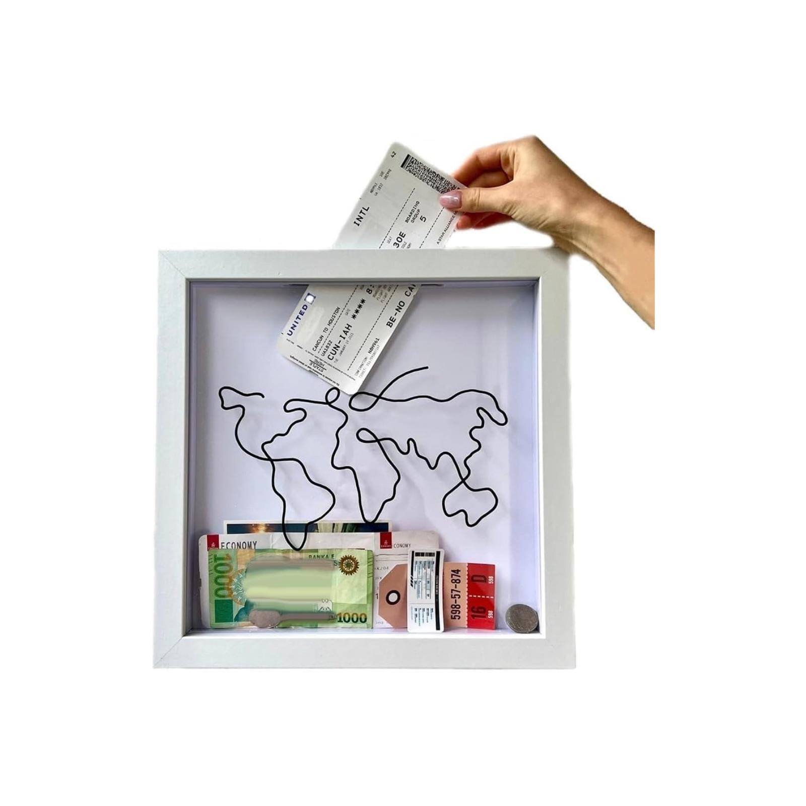 Adventure Archive Box, Travel Shadow Box with Slot, Travel Box for