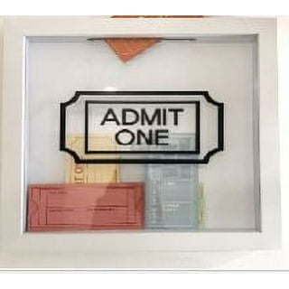  Adventure Archive Box, Travel Shadow Box, Wooden Ticket  Shadow Box with Slot and Hook