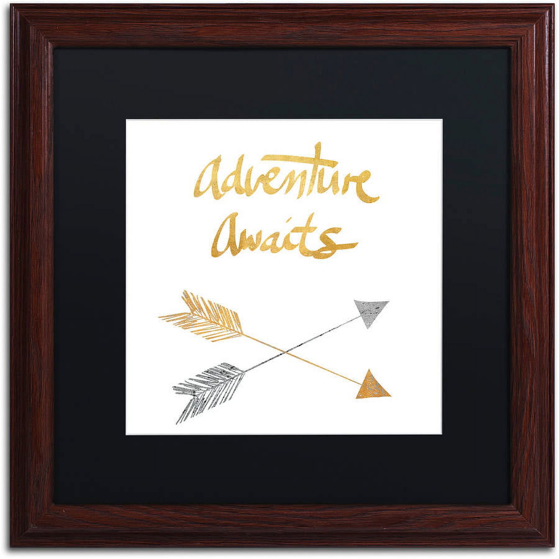 "Adventure Arrows" Canvas Art by Lisa Powell Braun, Black Matte, Wood Frame