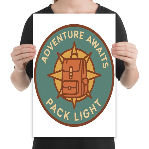 Adventure Awaits Travel Poster - Wanderlust Decor - 13x19 Poster Print - Travel Lovers