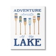 thumbnail image 1 of Adventure Awaits At Lake Oars Phrase Inspirational Graphic Art Gallery Wrapped Canvas Print Wall Art, 1 of 7