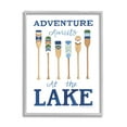 thumbnail image 1 of Adventure Awaits At Lake Oars Phrase Inspirational Graphic Art Gray Framed Art Print Wall Art, 1 of 7
