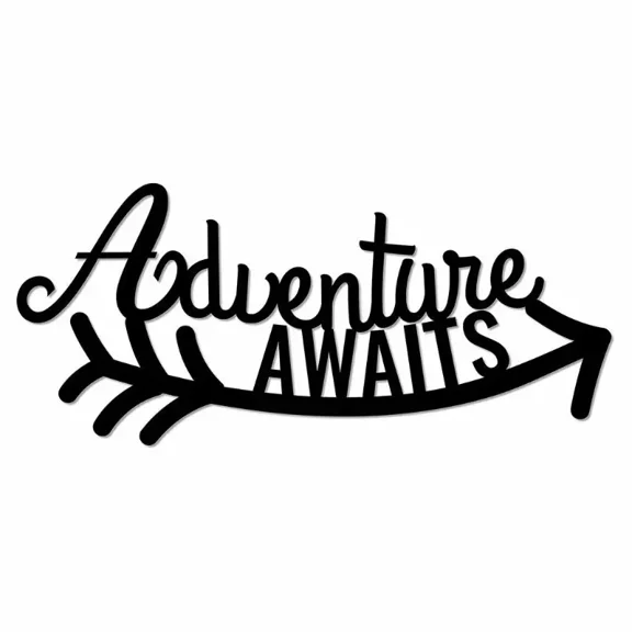 Adventure Awaits - Beautiful Metal Home Decor Accent Metal Art Wall Sign Iron Art Wall decor Wall Decor Metal Wall Hanging
