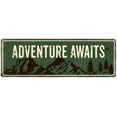 thumbnail image 1 of Adventure Awaits Camping Outdoors Metal Sign Gift 6x18 206180091013, 1 of 1