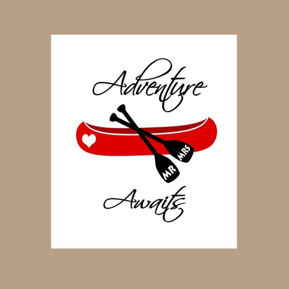 Adventure Awaits Canoe Wall Art Print