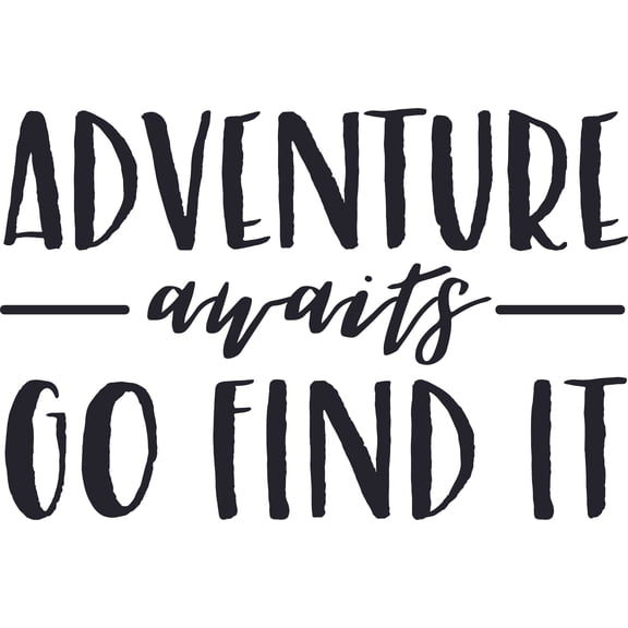 Adventure Awaits Go Find It Life Quote Customized Wall Decal - Custom Vinyl Wall Art - Personalized Name - Baby Girls Boys Kids Bedroom Wall Decal Room Decor Wall Stickers Decoration Size (20x40 inch)