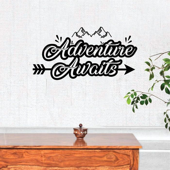Adventure Awaits - Life Motivational Quote Inspirational Quotes Wall ...