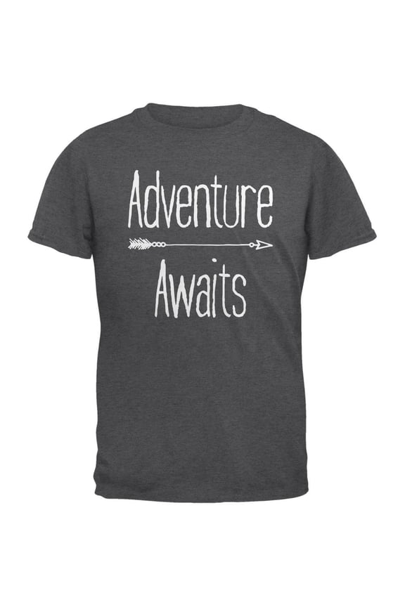 Adventure Awaits Native Arrow Dark Heather Adult T-Shirt - Large