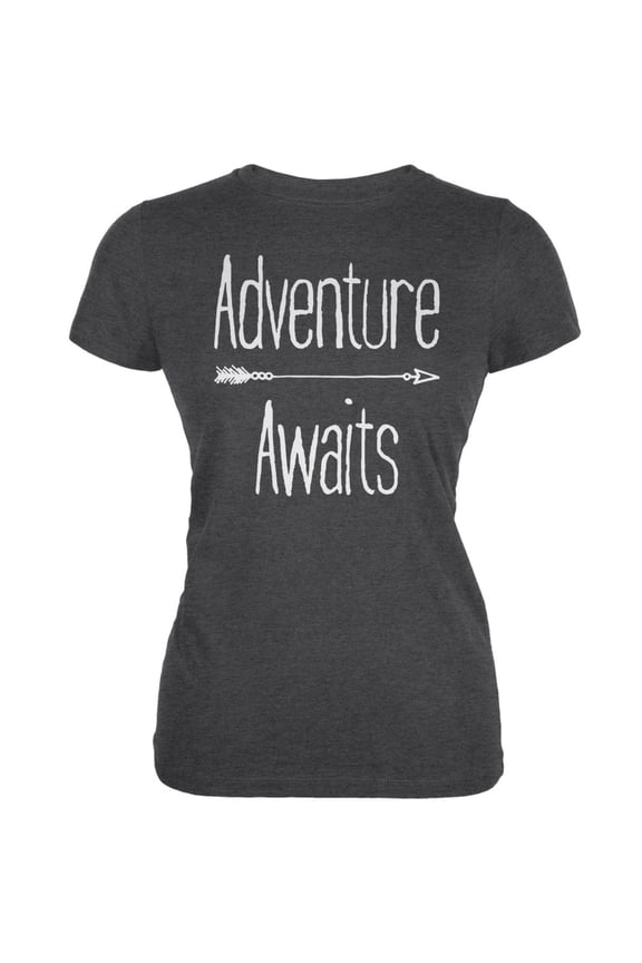 Adventure Awaits Native Arrow Dark Heather Juniors Soft T-Shirt - 2X-Large