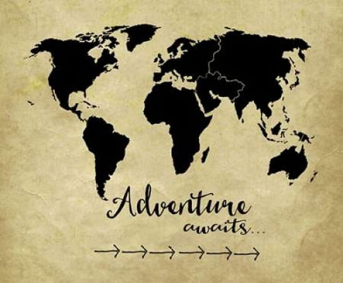 Adventure Awaits Parchment Canvas Art - Jo Moulton (20 x 24)