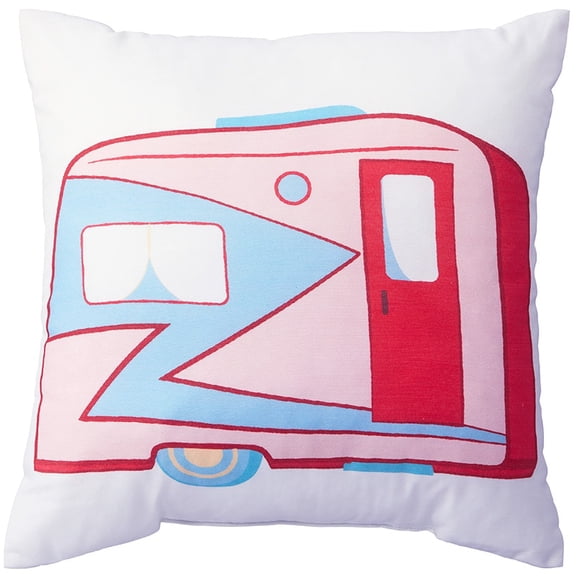 Vintage Camper Reversible Quilt, Sham, or Accent Pillow