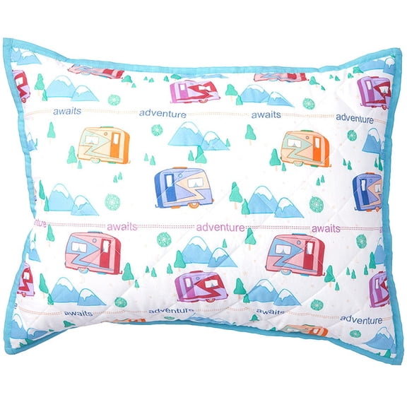 Vintage Camper Reversible Quilt, Sham, or Accent Pillow