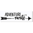 thumbnail image 1 of Adventure Awaits with Arrow Vinyl Lettering Art Wall Sticker Home Décor 36x10-Inch Black, 1 of 6