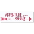 thumbnail image 1 of Adventure Awaits with Arrow Vinyl Lettering Art Wall Sticker Home Décor 36x10-Inch Lipstick, 1 of 6