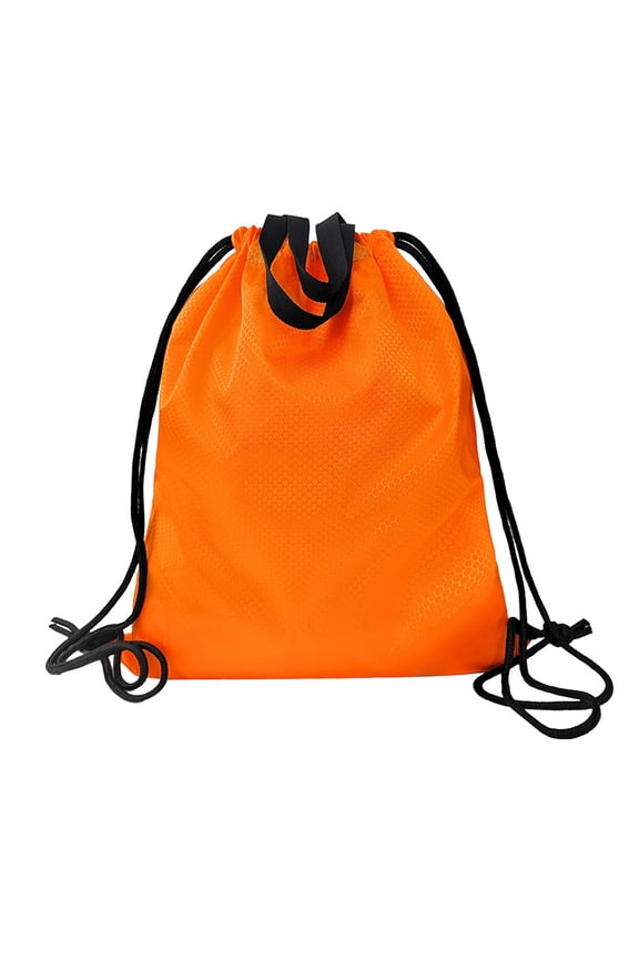 Adventure Backpack - Weatherproof Drawstring Kit with Oxford Weave for Outdoor, Gym, and Sports, Orange Shade with Huge Space, Packable for Hiking, Fitness, and Emergency Use