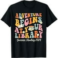 Adventure Begins At Your Library Summer Reading 2024 Groovy TShirt